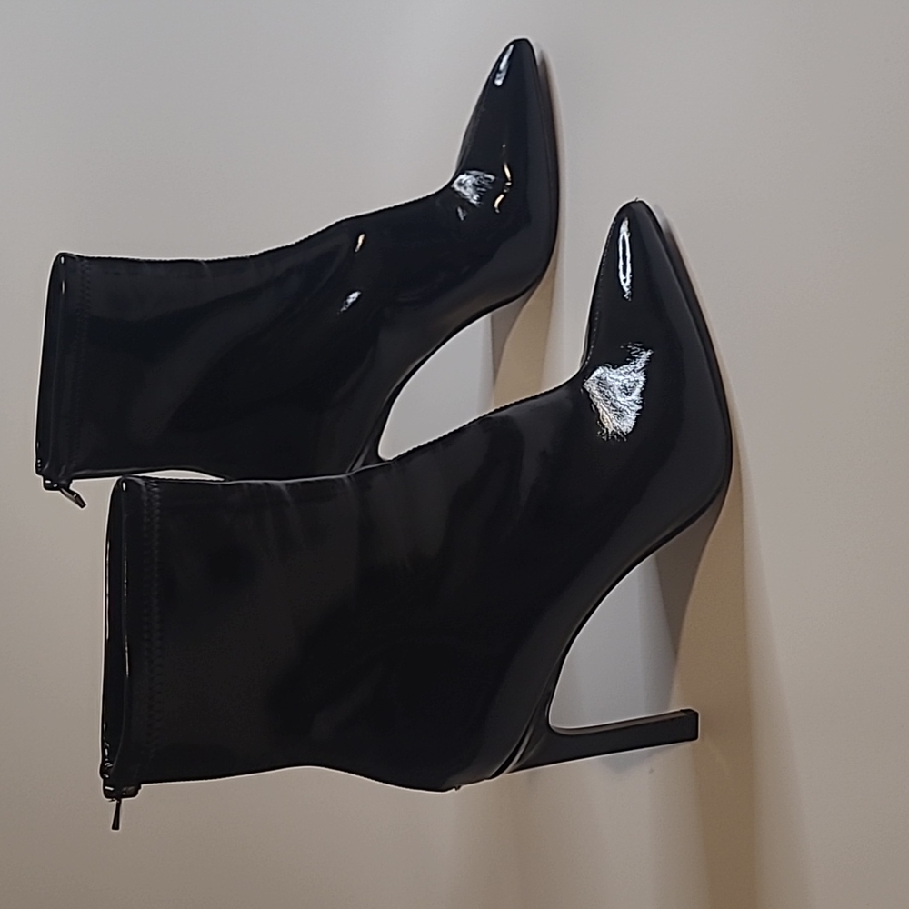 Jessica Simpson Patent Leather Stiletto Boots Sz 8.5